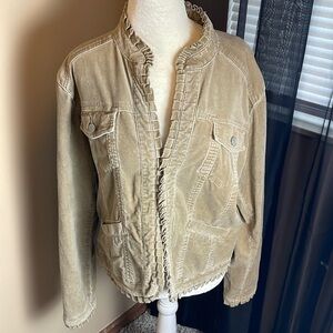 Chico’s Tan Corduroy Jacket Size Large
